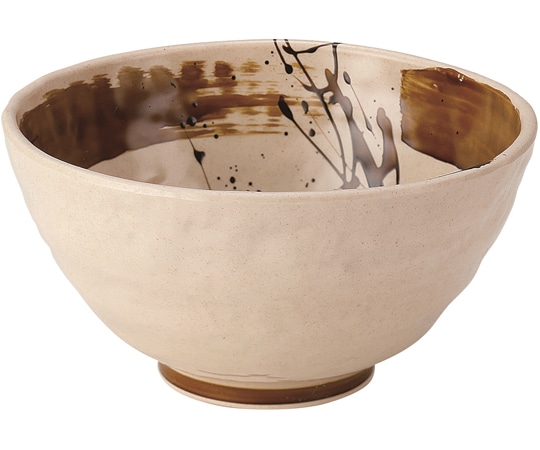 福井クラフト 深小鉢 粉引アメ釉刷毛目塗 φ118mm 50021870 1個（ご注文単位1個）【直送品】