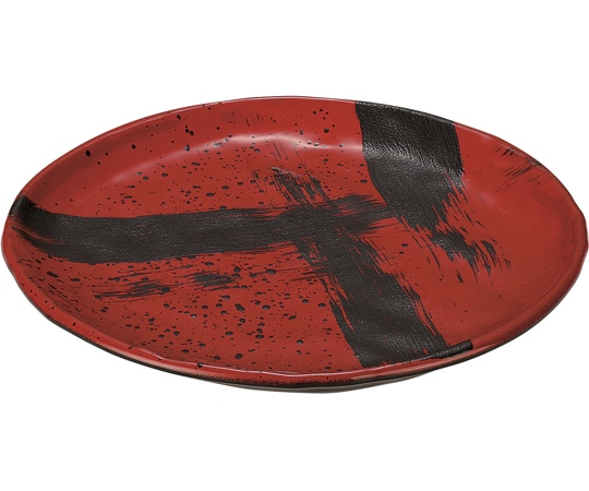 福井クラフト 丸皿 黒刷毛目塗 φ163mm 50021910 1個（ご注文単位1個）【直送品】