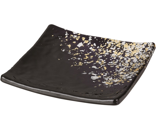 福井クラフト 正角皿 箔舞踊塗 φ118mm 50022070 1個（ご注文単位1個）【直送品】