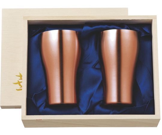 田辺金具 華 タンブラー 200ml 銅ミラー桐箱2ヶセット 1セット(2個入) 1セット(ご注文単位1セット)【直送品】