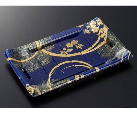 中央化学 寿司容器 HS波ね皿 24-15 松月青-BK 身 600枚 385880 1ケース(ご注文単位1ケース)【直送品】