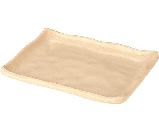 福井クラフト 長角皿 粉引(汚染防止加工塗) φ140mm 50022075 1個（ご注文単位1個）【直送品】