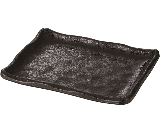 福井クラフト 長角皿 黒クリヤータタキ塗 φ140mm 50022080 1個（ご注文単位1個）【直送品】