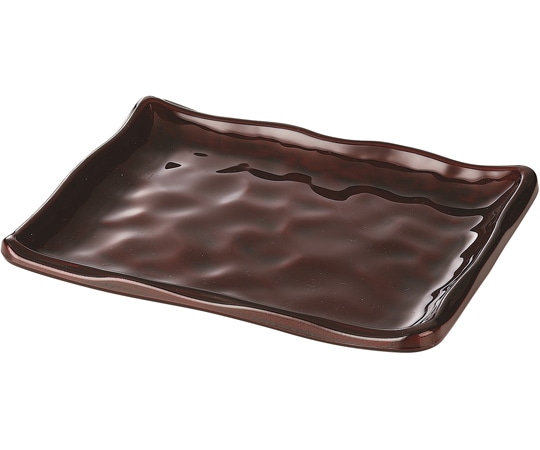 福井クラフト 長角皿 溜塗 φ140mm 50022085 1個（ご注文単位1個）【直送品】