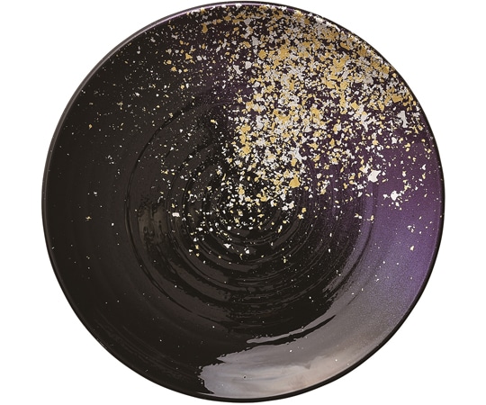 福井クラフト 丸盛皿 箔舞踊塗 φ270mm 50022375 1個（ご注文単位1個）【直送品】