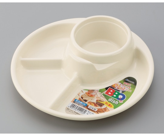 イノマタ化学 バーベキューディッシュ 丸 アイボリー #1420 1個（ご注文単位1個）【直送品】