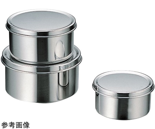 猪熊製作所 18-8 丸型調味料入れ(つまみ無)8cm 8cm 1個（ご注文単位1個）【直送品】