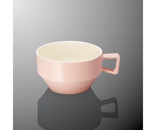 国際化工 柄付スープカップ ピンクC C 28-PK 1個（ご注文単位1個）【直送品】