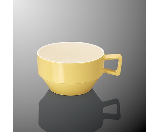 国際化工 柄付スープカップ イエローC C 28-Y 1個（ご注文単位1個）【直送品】