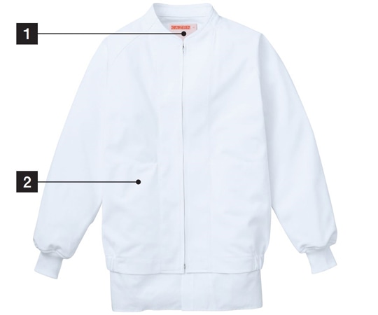 KAZEN ジャンパー男女兼用 白 M 405-60 M 1枚（ご注文単位1枚）【直送品】