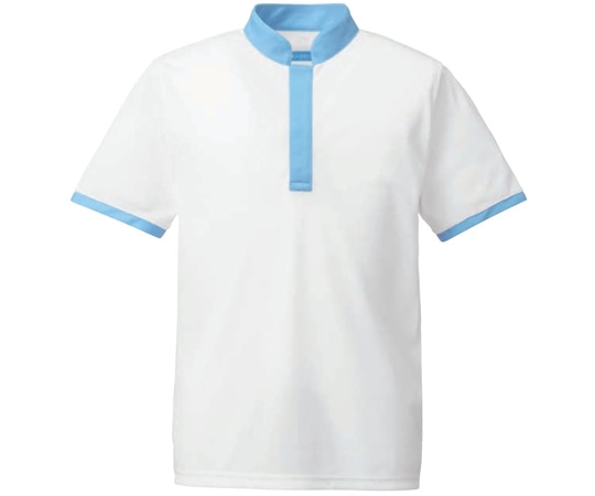 KAZEN トリコットシャツ サックス SS 648-11 SS 1枚（ご注文単位1枚）【直送品】