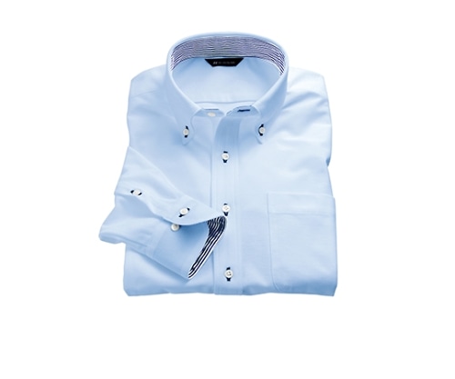 住商モンブラン ニットシャツ 男女兼用 長袖 サックス ZK2711-4CB LL 1枚（ご注文単位1枚）【直送品】