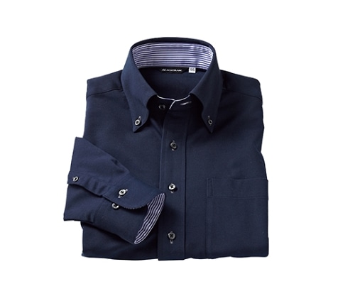 住商モンブラン ニットシャツ 男女兼用 長袖 ネイビー ZK2711-9CB LL 1枚（ご注文単位1枚）【直送品】