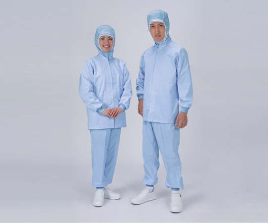 アズワン パンツ女性用(裾口ジャージタイプ) 清涼タイプ M サックスブルー FX70978J 1着（ご注文単位1着）【直送品】