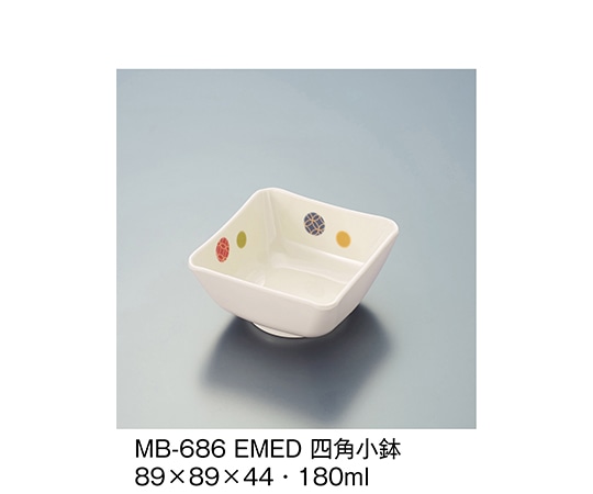 三信化工 四角小鉢 江戸小紋 MB-686_EMED 1個（ご注文単位1個）【直送品】