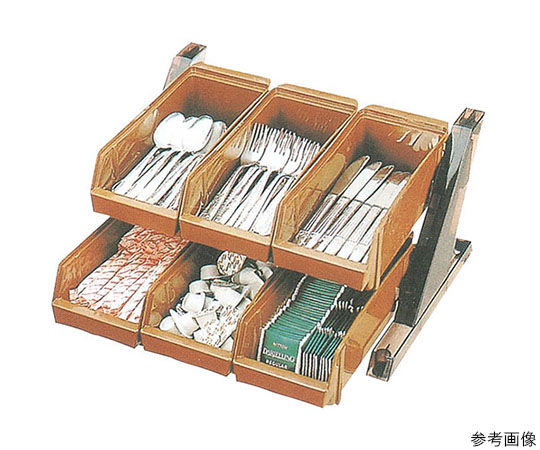 本間冬治工業 オーガナイザー 2段4列 ブラウン 094011 1個（ご注文単位1個）【直送品】