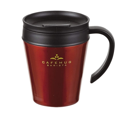 パール金属 カフェマグバリスタ 真空蓋付マグカップ330 コーヒーチェリー HB-3986 1個（ご注文単位1個）【直送品】