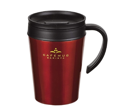 パール金属 カフェマグバリスタ 真空蓋付マグカップ400 コーヒーチェリー HB-3989 1個（ご注文単位1個）【直送品】