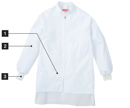 KAZEN ジャンパーチュニック 白 M 710-30 M 1枚（ご注文単位1枚）【直送品】