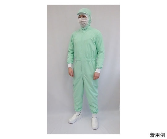 ガードナー 食品工場向け 続き服(緑) 袖裾ダブルフライス仕様 LLサイズ CZ100-3 1枚(ご注文単位1枚)【直送品】