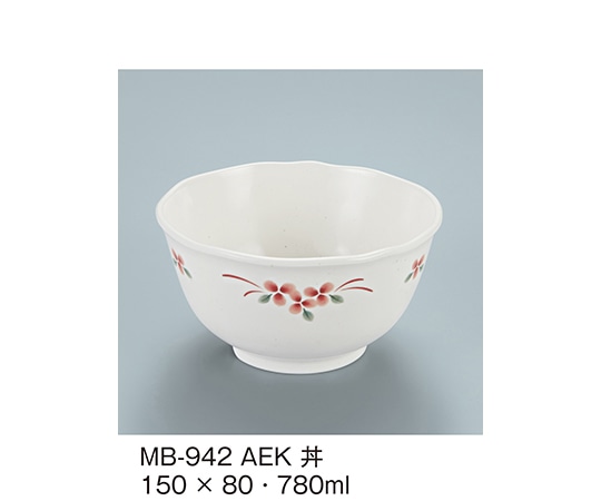 三信化工 丼 赤絵小花 MB-942_AEK 1個（ご注文単位1個）【直送品】