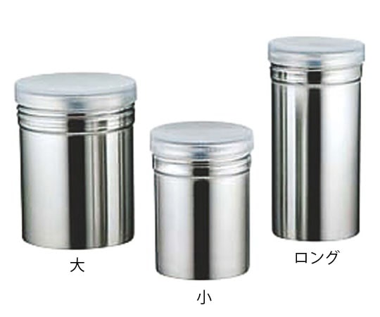 カンダ 18-8パウダー缶 PP蓋付 大 1個(ご注文単位1個)【直送品】