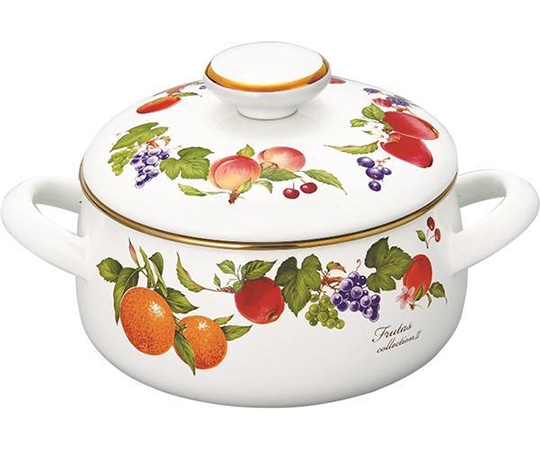 富士ホーロー 18cm(2.1L)両手鍋 FTC-18W 1個（ご注文単位1個）【直送品】