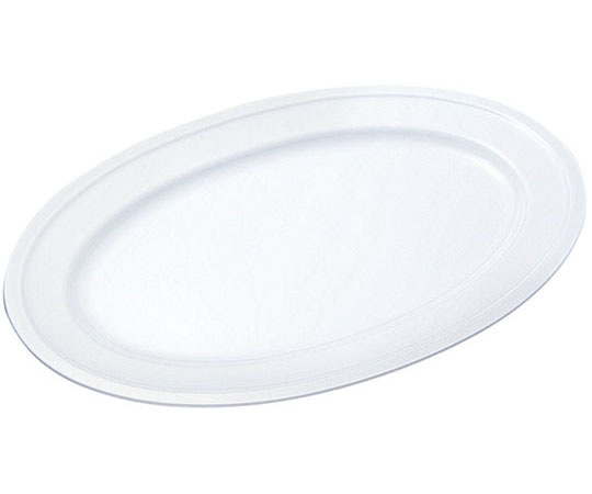 エンテック 給食用食器 小判皿 18インチ PW-10白 320004 1個（ご注文単位1個）【直送品】