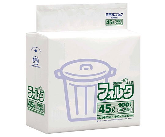 日本サニパック 環優包装フォルタ45L 白半透明 500枚入 F-4H 1ケース(ご注文単位1ケース)【直送品】