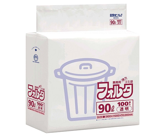 日本サニパック 環優包装フォルタ90L 透明 300枚入 F-9C 1ケース(ご注文単位1ケース)【直送品】