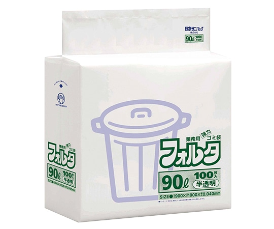 日本サニパック 環優包装フォルタ90L 白半透明 300枚入 F-9H 1ケース(ご注文単位1ケース)【直送品】