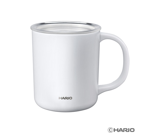HARIO セラミックコーティング 真空二重保温マグ 350mL ホワイト CMG-350-W 1個（ご注文単位1個）【直送品】