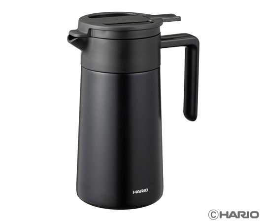 HARIO セラミックコーティング 真空二重保温ポット 600mL ブラック CHP-600-B 1個（ご注文単位1個）【直送品】