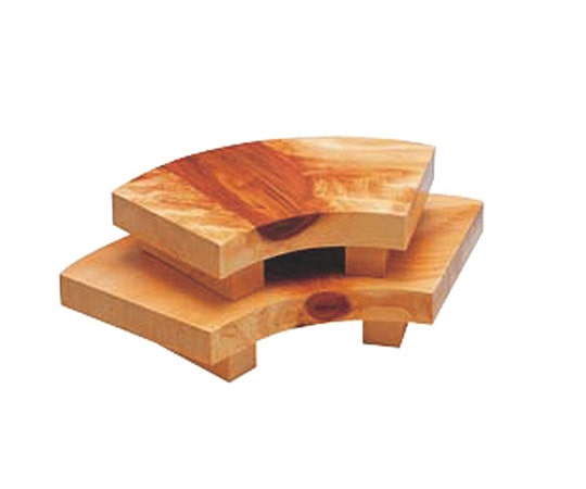 カンダ 檜紅節盛台(扇面) 26cm 285023 1個（ご注文単位1個）【直送品】