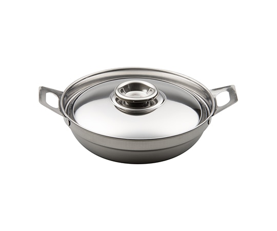 エムテートリマツ 18-0ちり鍋 1人用(蓋付) 17cm 1個穴  1個（ご注文単位1個）【直送品】