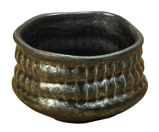 ヤマコー 削ぎ目 姫抹茶碗 シルバー 79297 1個（ご注文単位1個）【直送品】