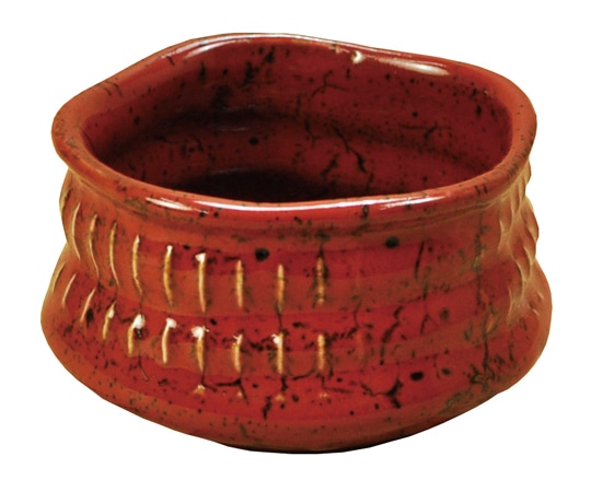 ヤマコー 削ぎ目 姫抹茶碗 ゆず赤 79298 1個（ご注文単位1個）【直送品】