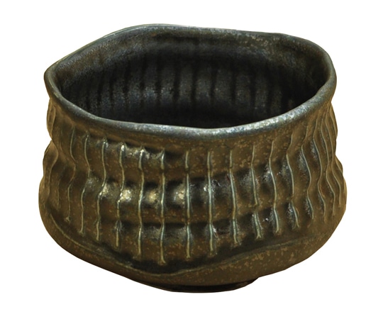 ヤマコー 削ぎ目 抹茶碗 シルバー 79300 1個（ご注文単位1個）【直送品】