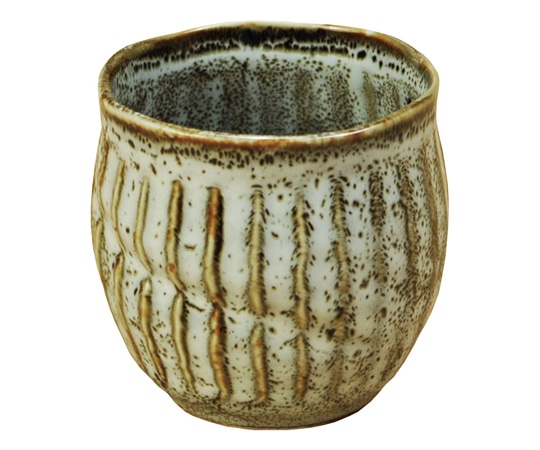 ヤマコー 削ぎ目 湯のみ ゆず白 79308 1個（ご注文単位1個）【直送品】