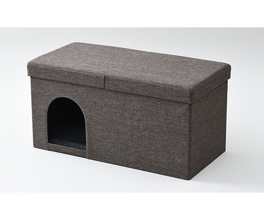 山善(YAMAZEN) ペットハウス&収納スツール ダブル ブラウン PSS-76(BR) 1個(ご注文単位1個)【直送品】