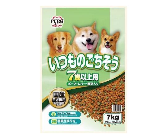 ペットアイ いつものごちそう 7歳以上用 ビーフ・レバー・野菜入り 7kg  1本（ご注文単位1本）【直送品】