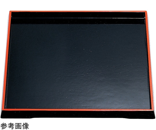 福井クラフト 木)尺0 爪掛角盆 黒天朱 17280520 1個（ご注文単位1個）【直送品】