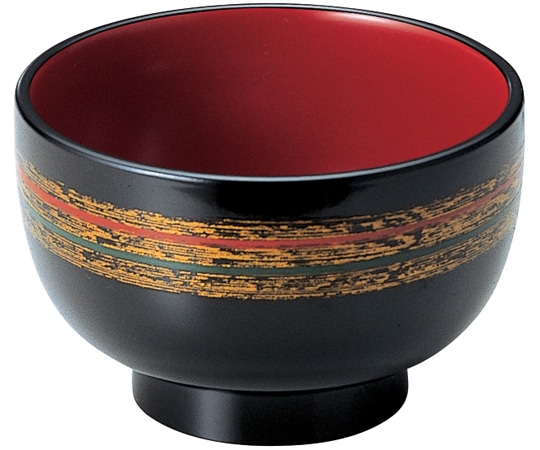 福井クラフト 4.3寸 富貴鉢 金カスリライン 45150740 1個（ご注文単位1個）【直送品】