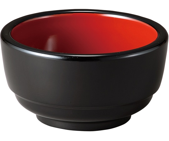 福井クラフト 5寸 がんこ深鉢 黒内朱 30048740 1個（ご注文単位1個）【直送品】