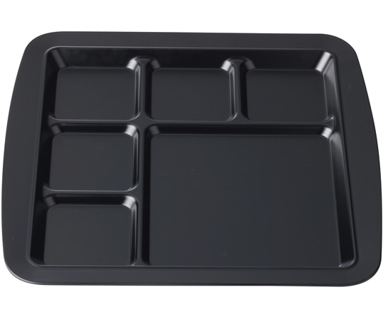 福井クラフト TA29cm 渕付バイキングプレート 一ツ&五ツ切黒艶消(裏黒) 50022935 1個（ご注文単位1個）【直送品】