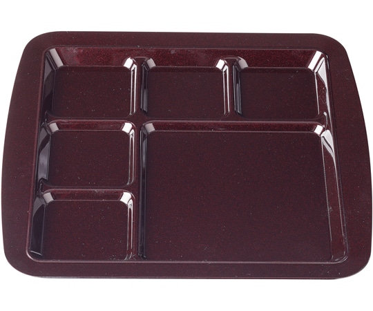 福井クラフト TA29cm 渕付バイキングプレート 一ツ&五ツ切溜パール(裏黒) 50022940 1個（ご注文単位1個）【直送品】