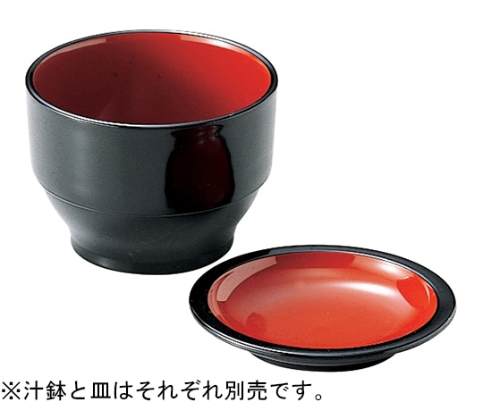 福井クラフト 新香皿 朱天黒 48020260 1個（ご注文単位1個）【直送品】