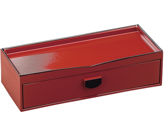 福井クラフト 奥広千筋カスター&箸箱朱渕黒塗 81258279 1個（ご注文単位1個）【直送品】