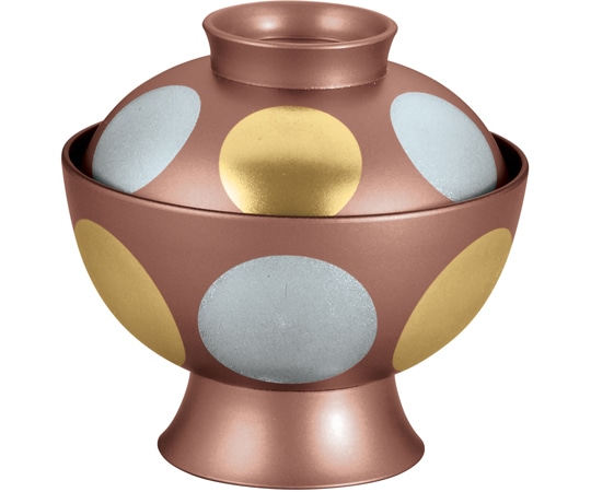 福井クラフト TA4寸 高仙才椀 銅内黒/金銀日月 33503840 1個（ご注文単位1個）【直送品】