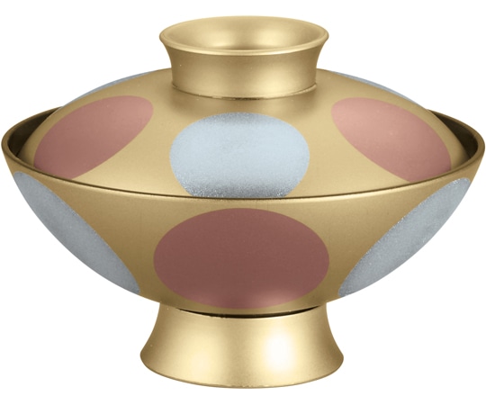 福井クラフト TA4寸 小槌吸物椀 金内黒/銀銅日月 33503850 1個（ご注文単位1個）【直送品】